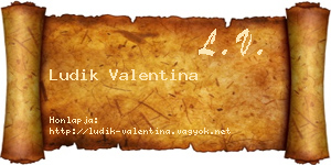 Ludik Valentina névjegykártya